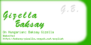 gizella baksay business card